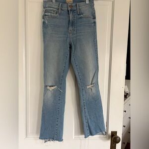 MOTHER The Insider Crop Light Blue Jeans 25